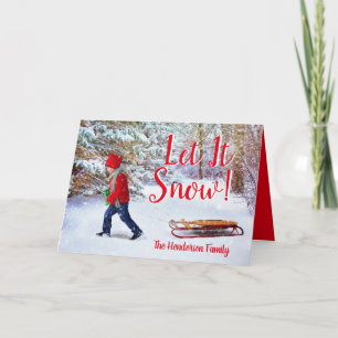 Familienname Vintage Szene Weihnachten Karte