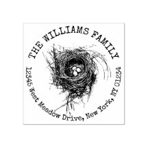 Familienname Vogelnest mit Eiern Nature Custom