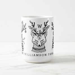 Familienname von Weihnachtswald Kaffeetasse