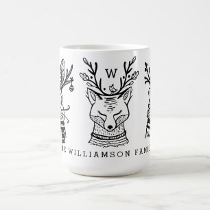 Familienname von Weihnachtswald Kaffeetasse