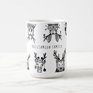 Familienname von Weihnachtswald Kaffeetasse