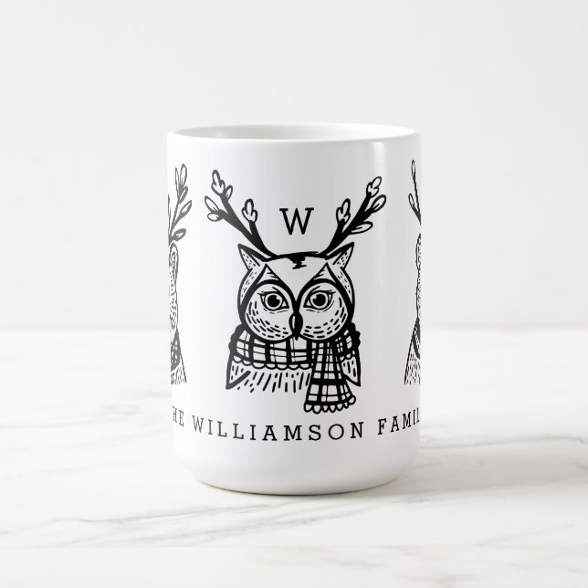 Familienname von Weihnachtswald Kaffeetasse (Mittel)