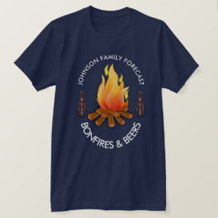 "(Familienname) Vorhersage: Brände und Biere" T-Shirt