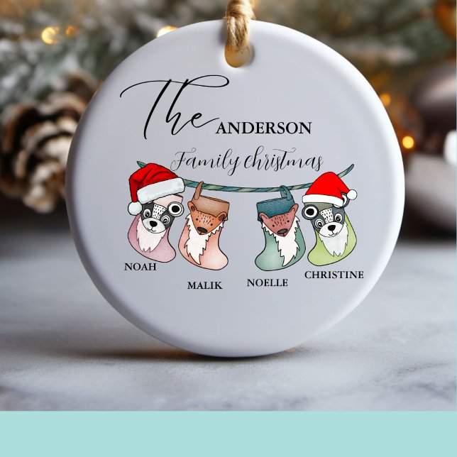 Familienname Weihnachten Familiengeschenk Keramik Ornament (Von Creator hochgeladen)