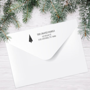 Familienname Weihnachts-Rücksendeadresse Permastempel