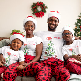 Familienname Weihnachtsbaum Santa T - Shirt
