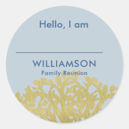 Familienname Wiedersehen Genealogie Baumstruktur Runder Aufkleber