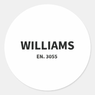 Familienname Williams - Benutzerdefiniert "Est. 20 Runder Aufkleber