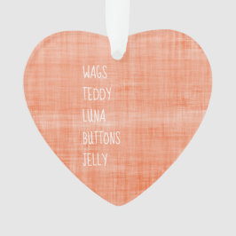 Familienname Zeitlose Keepake-Nachrichtenfreude Ornament