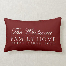 Familienname Zuhause Red White Lendenkissen