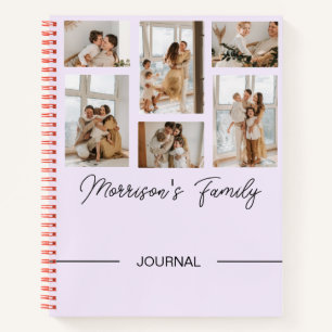 Familiennotebook mit Foto-Collage zum Personalisie Notizbuch