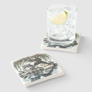 Familienoase Serene Wolf in idyllischer Natur Steinuntersetzer