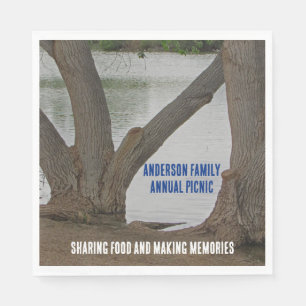 Familienpicknick Seeblick Outdoor-Treffen Serviette