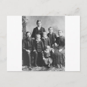 Familienportrait der 1900er Jahre Postkarte