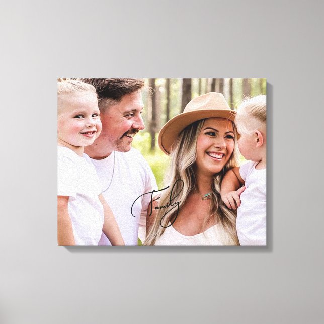 Familienportrait Großes Canvas Print Leinwanddruck (Vorderseite)