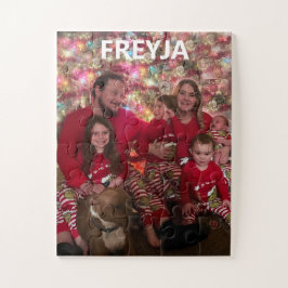 Familienportrait mit Namen Puzzle