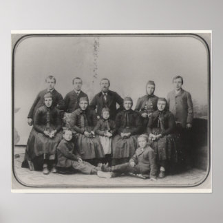 Familienportrait von Einwanderern Poster