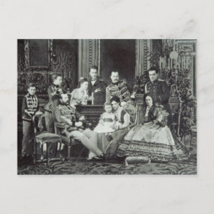 Familienportrait von Kaiser Alexander II. Postkarte