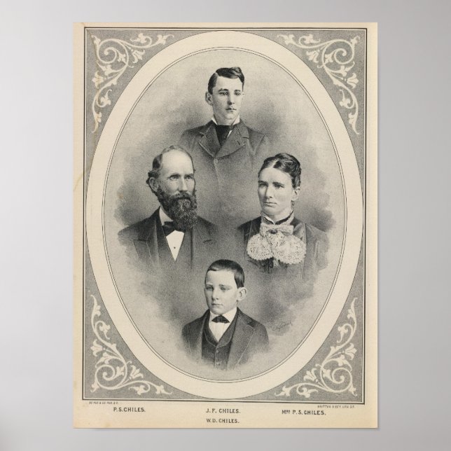 Familienportraits von Chilen Poster (Vorne)