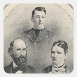 Familienportraits von Chilen Quadratischer Aufkleber