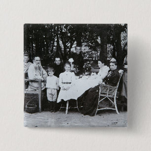 Familienporträt des Autor Löwen N. Tolstoy Button
