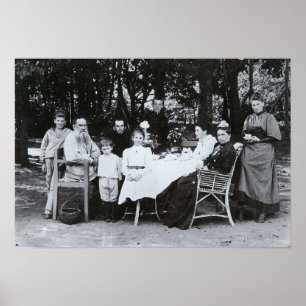 Familienporträt des Autor Löwen N. Tolstoy Poster