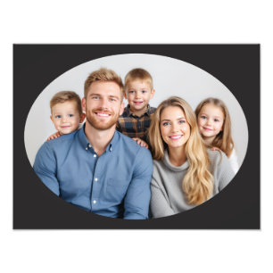Familienporträt-Foto-Vergrößerungsvorlage Oval Fotodruck