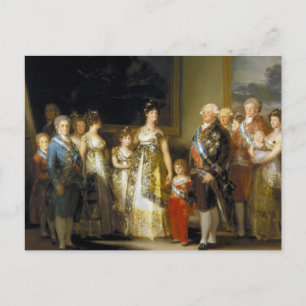 Familienporträt von König Karl IV.Jose de Goya Postkarte