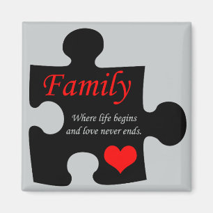 Familienpuzzle Magnet