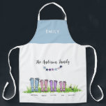 Familienregenboot, Wellington niedliche Geschenkde Schürze<br><div class="desc">Family rain boot,  wellington cute funny personalised elegant family gift. Ideal fathers day,  Mothers day,  anniversary,  new home,  birthdawday of Christmas gift. Dad,  Mom,  daughter and pet. Design. Verschluckbare Other-Kombinationen.</div>