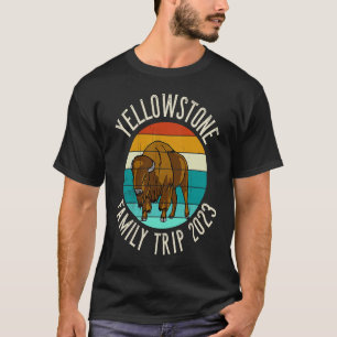 Familienreise 2023 Bison Yellowstone T-Shirt