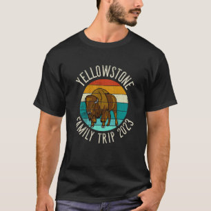 Familienreise 2023 Bison Yellowstone T-Shirt