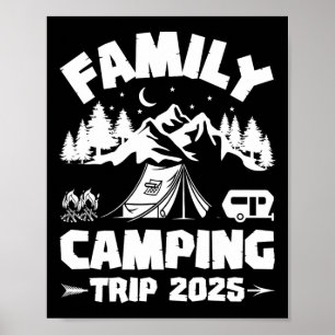 Familienreise Camping 2025 Matching Crew Summer Va Poster
