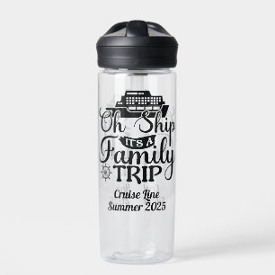 Familienreise Kreuzfahrt Urlaub Schiffstür Trinkflasche