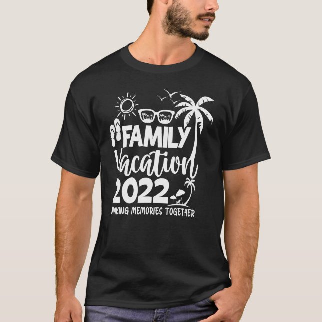 Familienreise Sommerurlaub Strand 2022 Vintag T-Shirt (Vorderseite)