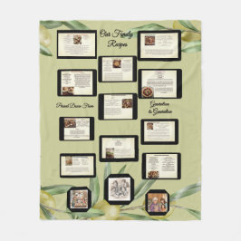 Familienrezept-Andenken Fleecedecke