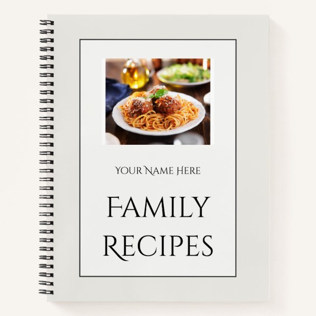 Familienrezeptbuch für jede Küche Notizbuch (Vorderseite)