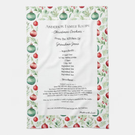 Familienrezepte Heirloom Text Weihnachtsschmuck Geschirrtuch