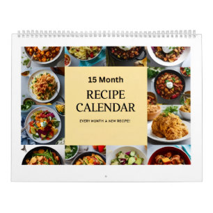 Familienrezepte in einen 15-Monats-Kalender umwand Kalender