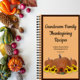 Familienrezepte | Kürbis und Sonnenblumen | Angebo Notizbuch