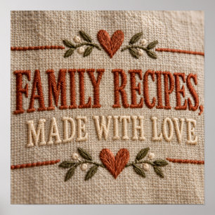 Familienrezepte, mit Liebe gemacht Poster