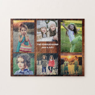 Familiensammlung 6 Fotos und Familienname jigsaw p Puzzle