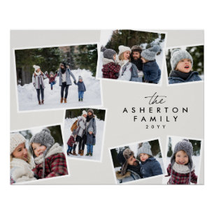 Familiensammlung 7 Foto einfache moderne schwarze  Poster