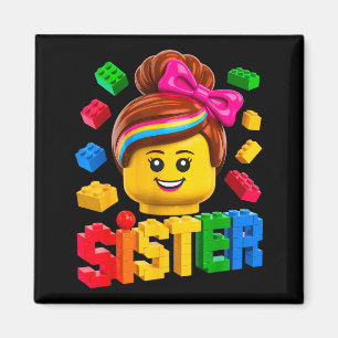 Familienschwester Meister Erbauer Bausteine Magnet