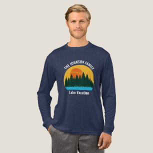 Familienseeausflug-Sonnenuntergang- Benutzerdefini Tri-Blend Shirt