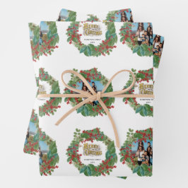 Familienskript Urlaub Weihnachten Weihnachtskarte Geschenkpapier Set