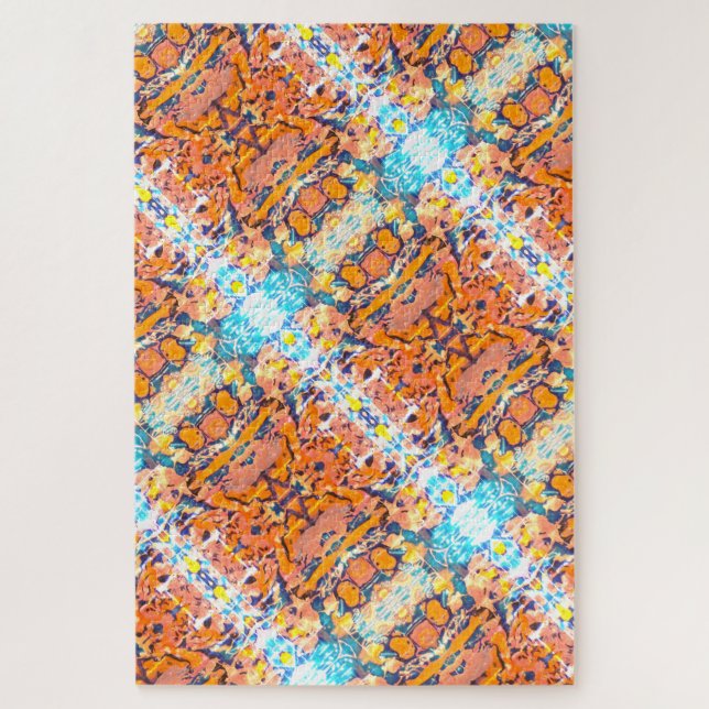 Familienspass Abstrakt gestrichen Kaleidosaik Puzzle (Vertikal)