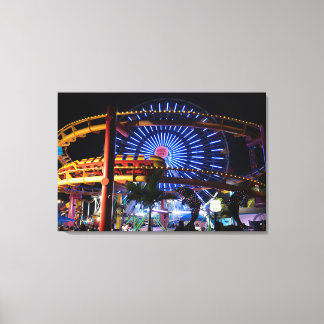 Familienspaß auf der Santa Monica Pier Leinwanddruck