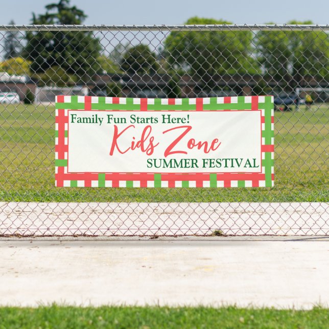 Familienspass! Custom Kids Zone Summer Festival Banner (Insitu)