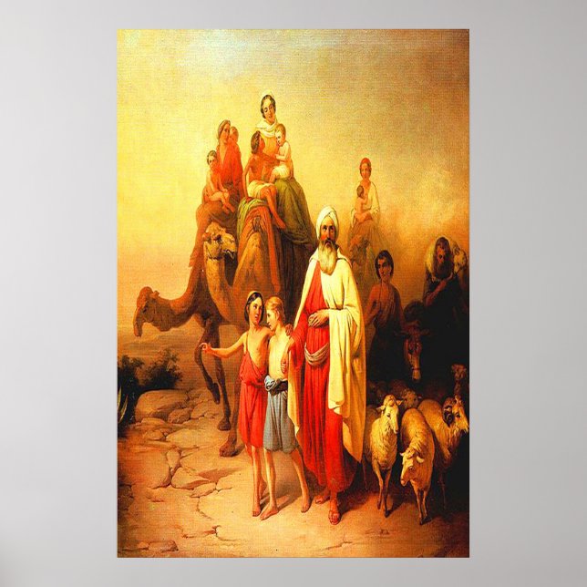 Familienspaziergang in Wüstenposter Poster (Vorne)